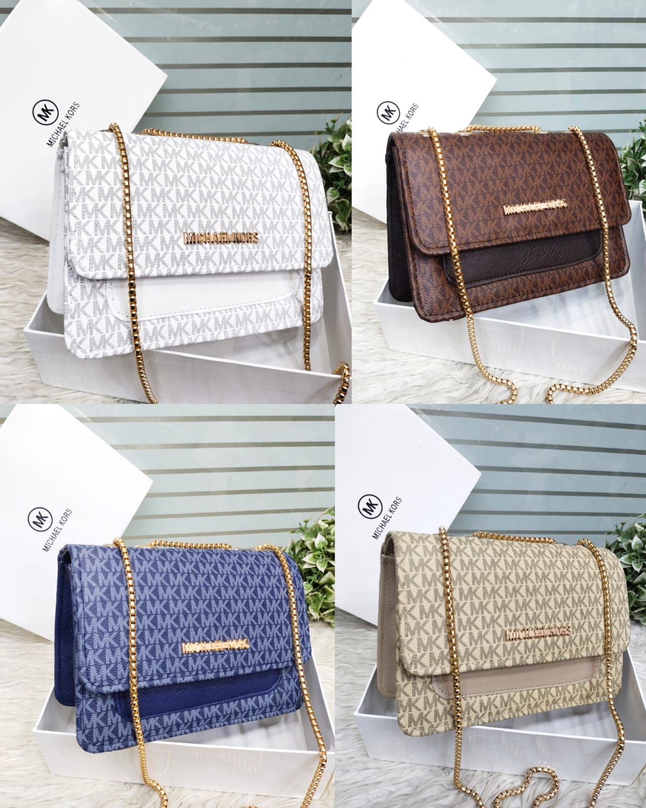 Luxury MK Style Ladies Handbag – Chain Strap | 9 Inch – Stylish Shoulder Purse"