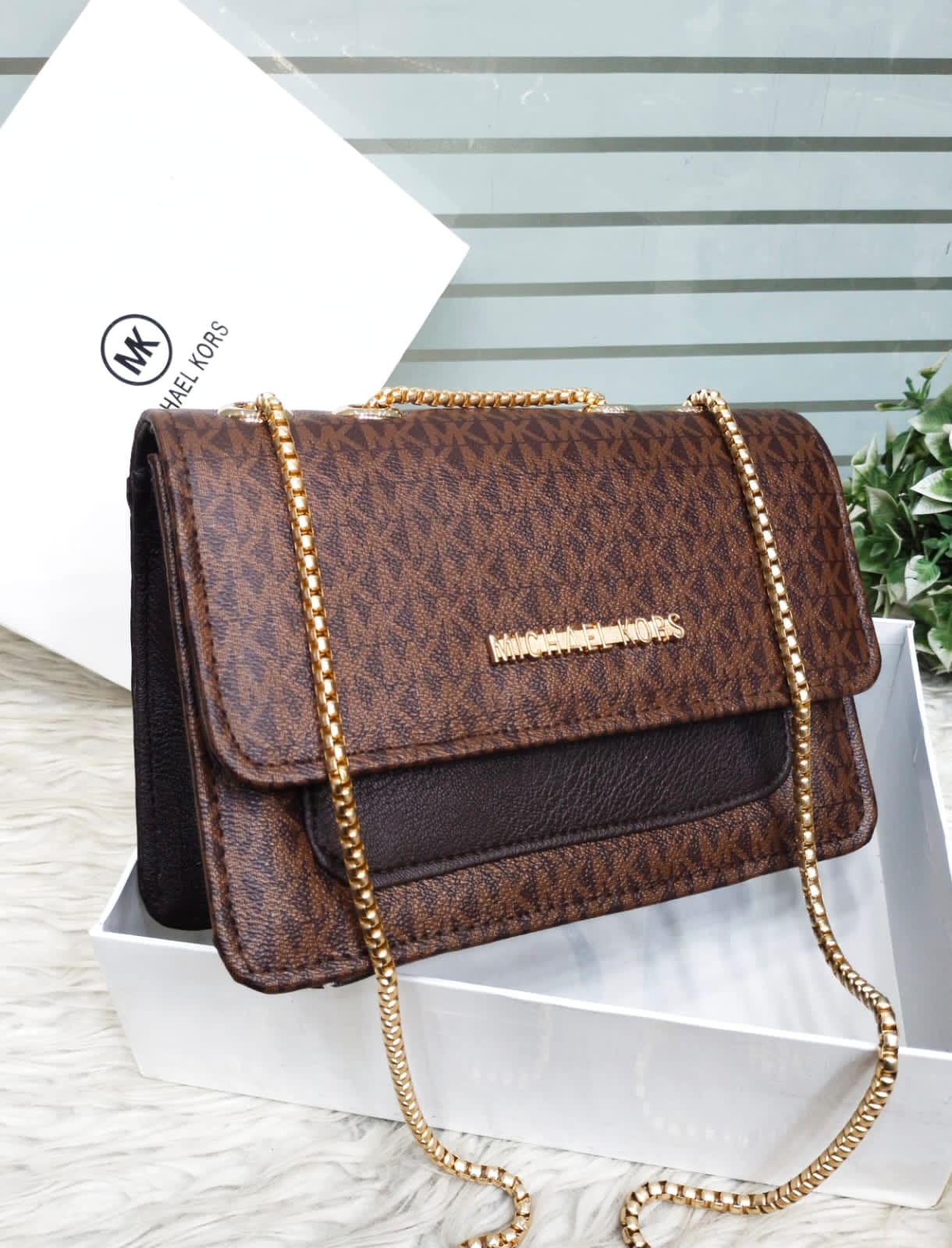 Luxury MK Style Ladies Handbag – Chain Strap | 9 Inch – Stylish Shoulder Purse